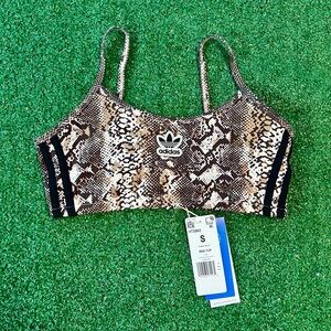 NEW! Adidas L59750 Women's Snake Print Originals Snake Print Bra Size Small